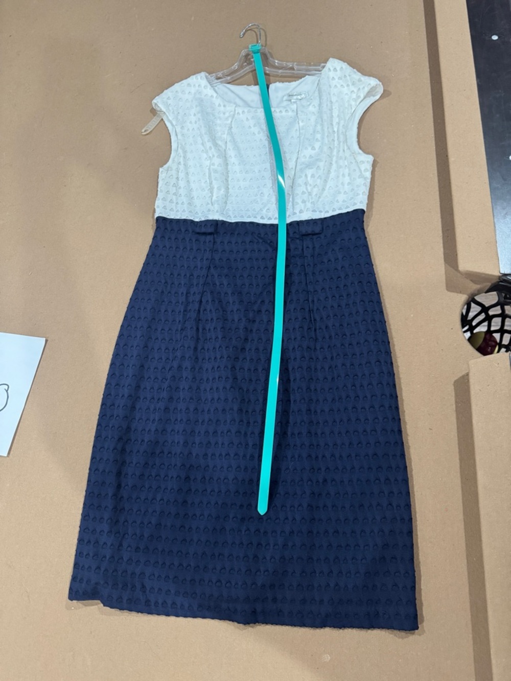dressbarn White Dress with Textured Fabric